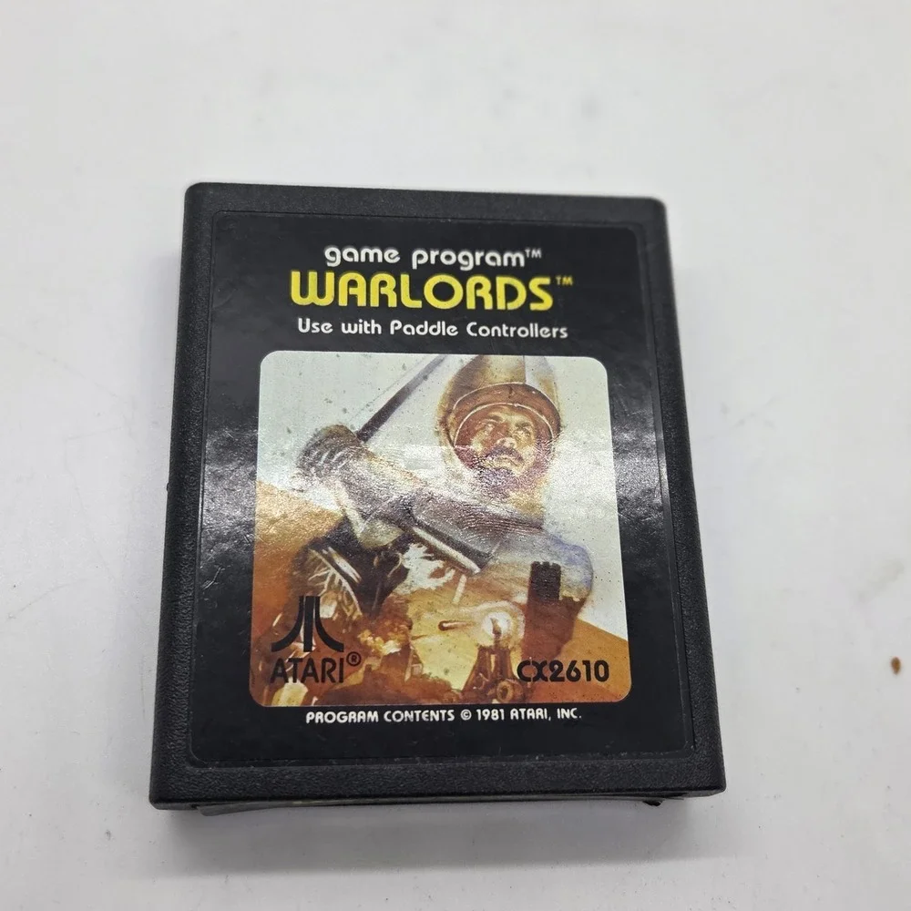 Warlords Atari 2600 VTG 1981 Video Game Cartridge CX2610 Paddle Game